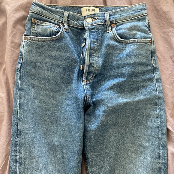 Agolde Riley high rise crop jeans size 25 - Picture 3 of 7